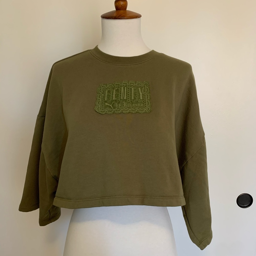 Puma Fenty by Rihanna olive green top, XS
